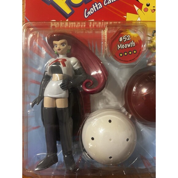 1999 Vintage Hasbro Nintendo Pokemon Trainers Jesse & Meowth Figure Set ~ NIB - Picture 3 of 5